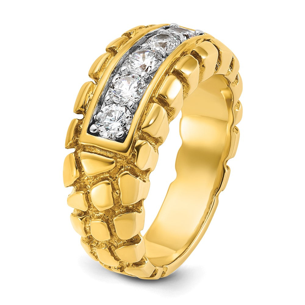 14k IBGoodman Men's 1 carat Diamond Nugget Complete Ring (13.89 grams)