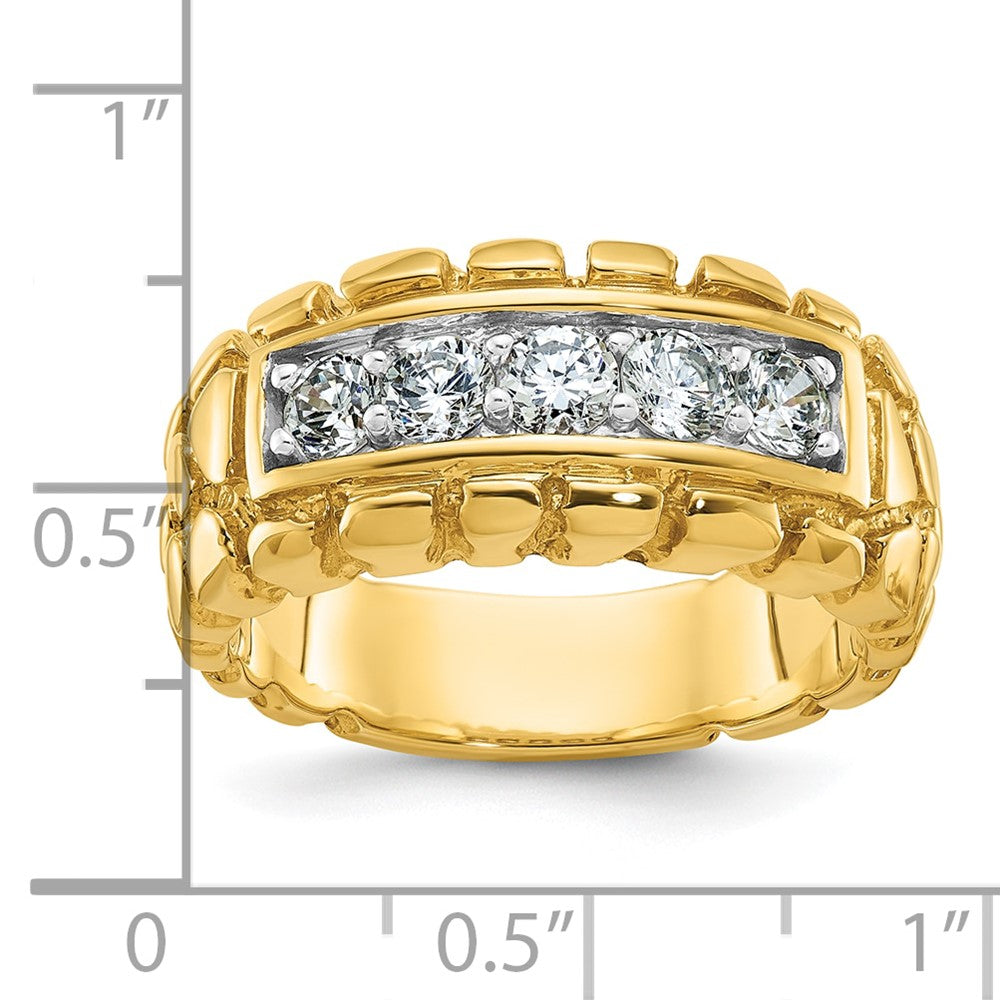 14k IBGoodman Men's 1 carat Diamond Nugget Complete Ring (13.89 grams)