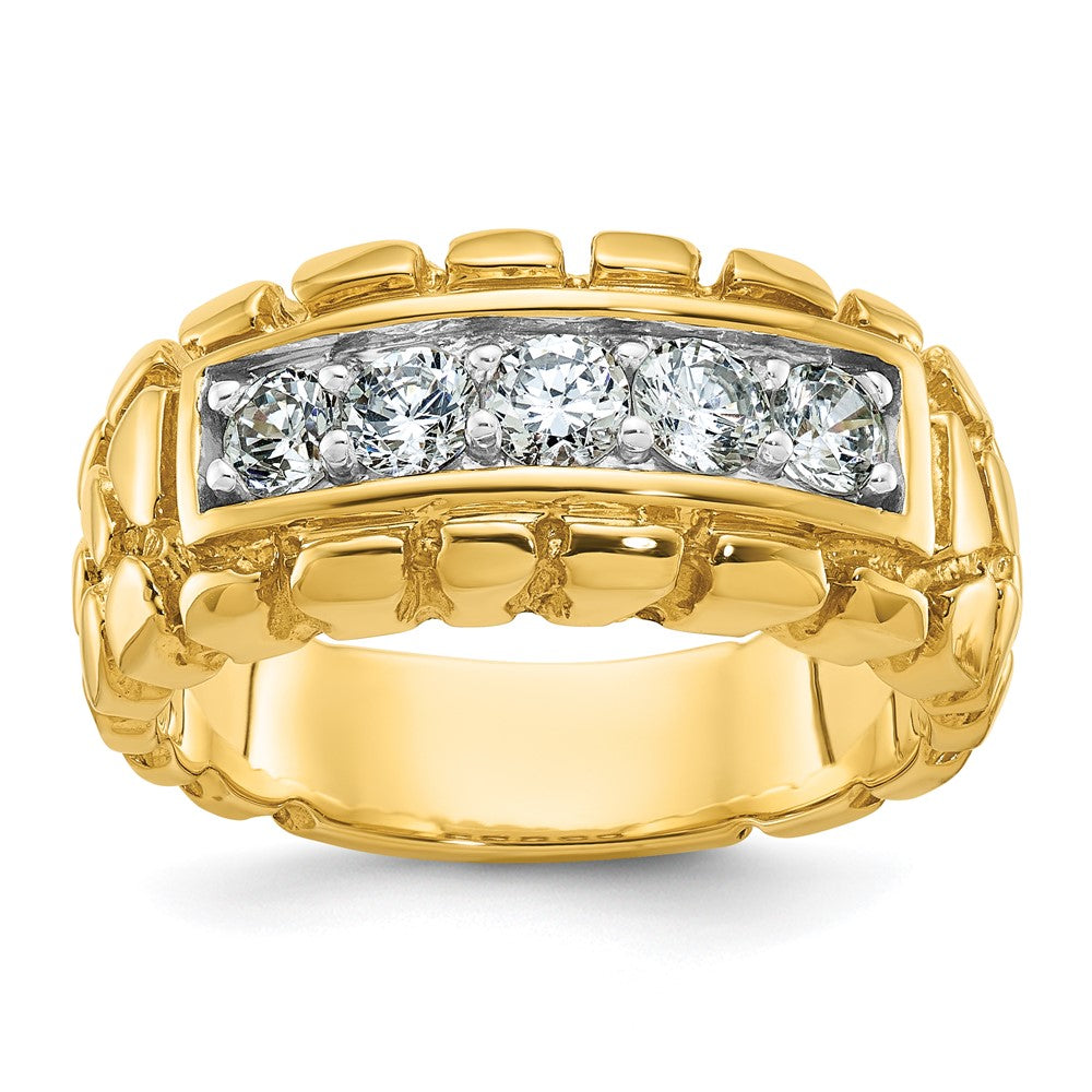 14k IBGoodman Men's 1 carat Diamond Nugget Complete Ring (13.89 grams)