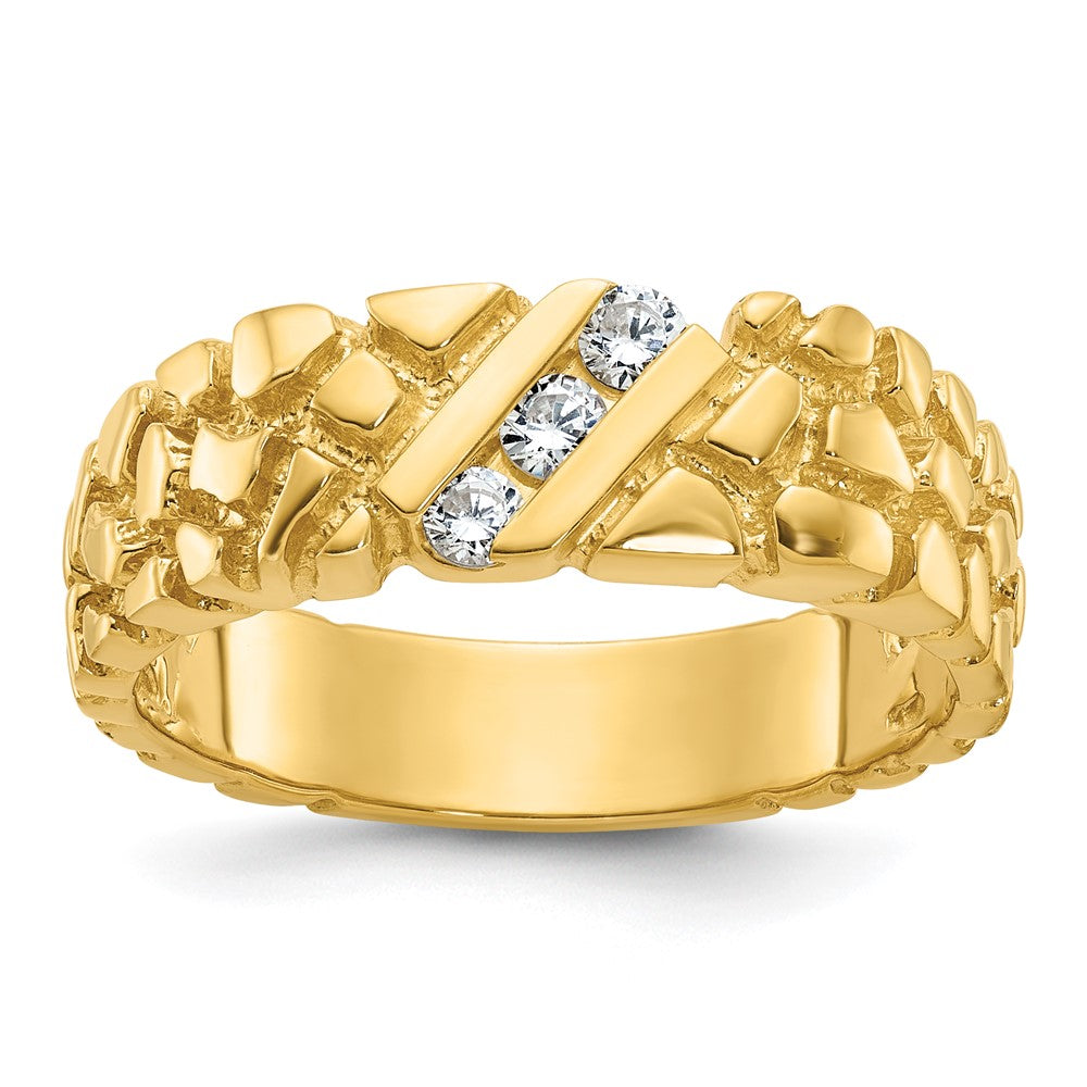 10k IBGoodman Men's Diamond Nugget Complete Ring (6.28 grams)
