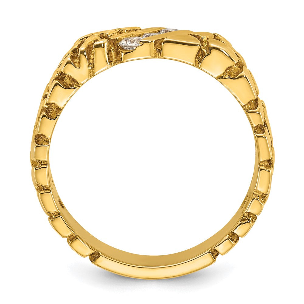 14k IBGoodman Men's Diamond Nugget Ring Mounting (7.09 grams)