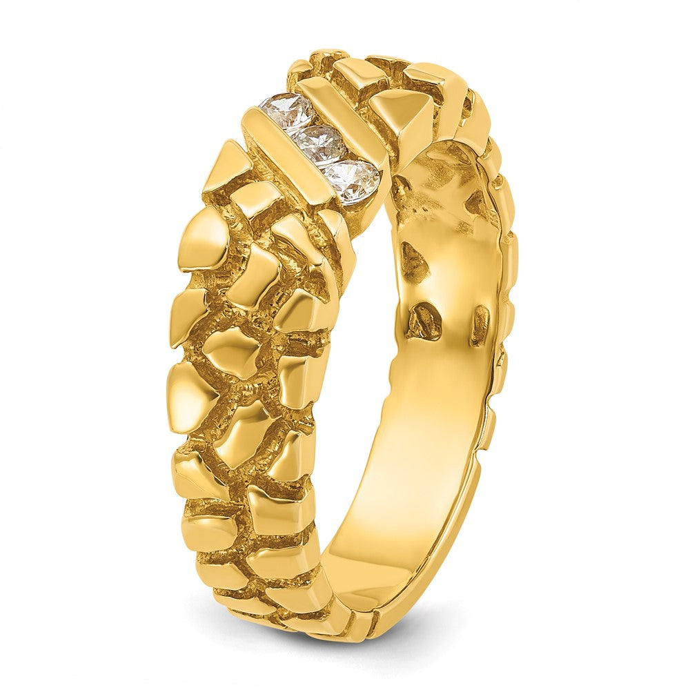 14k IBGoodman Men's 1/4 carat Diamond Nugget Complete Ring (7.09 grams)