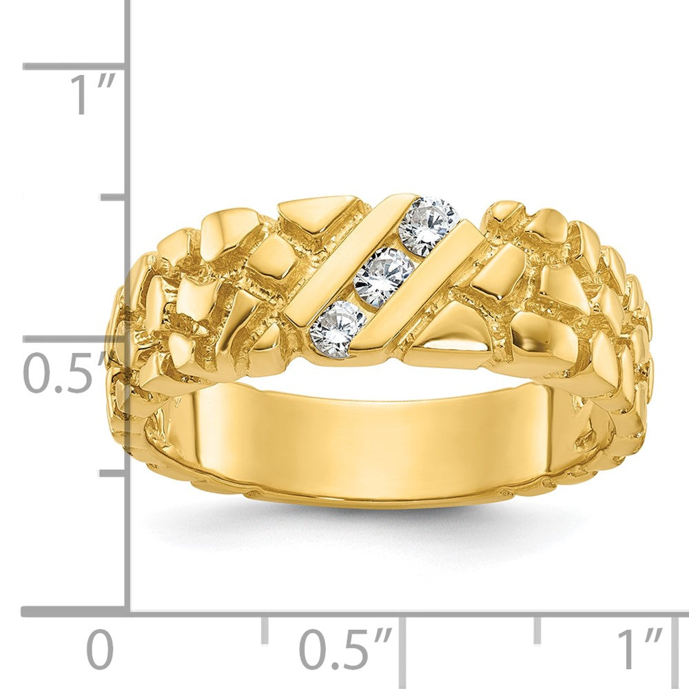 14k IBGoodman Men's 1/4 carat Diamond Nugget Complete Ring (7.09 grams)
