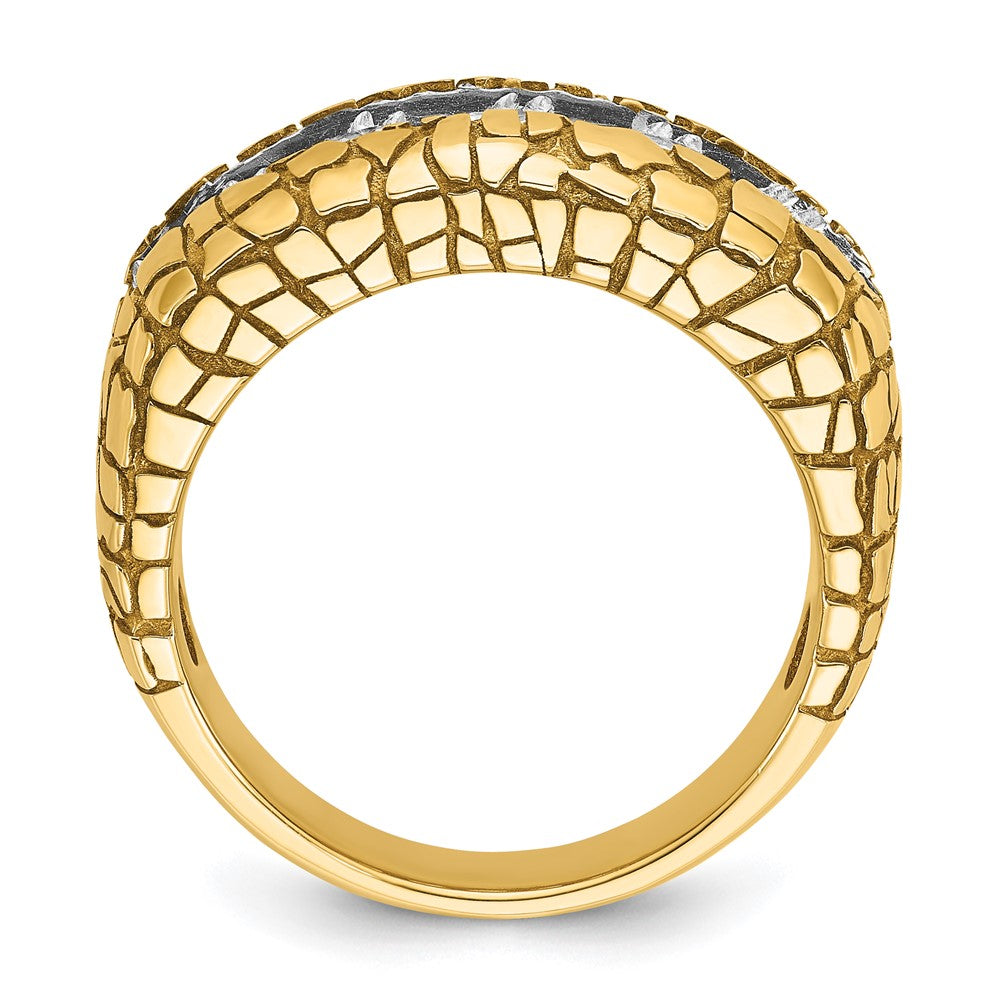 14k IBGoodman Men's Diamond Nugget Ring Mounting (10.78 grams)