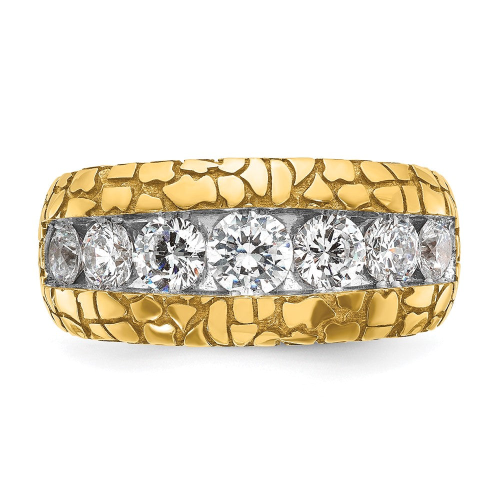 IBGoodman 14k 2 carat Lab Grown Diamond VS/SI+ G+ Complete Men's Nugget Ring (10.78 grams)