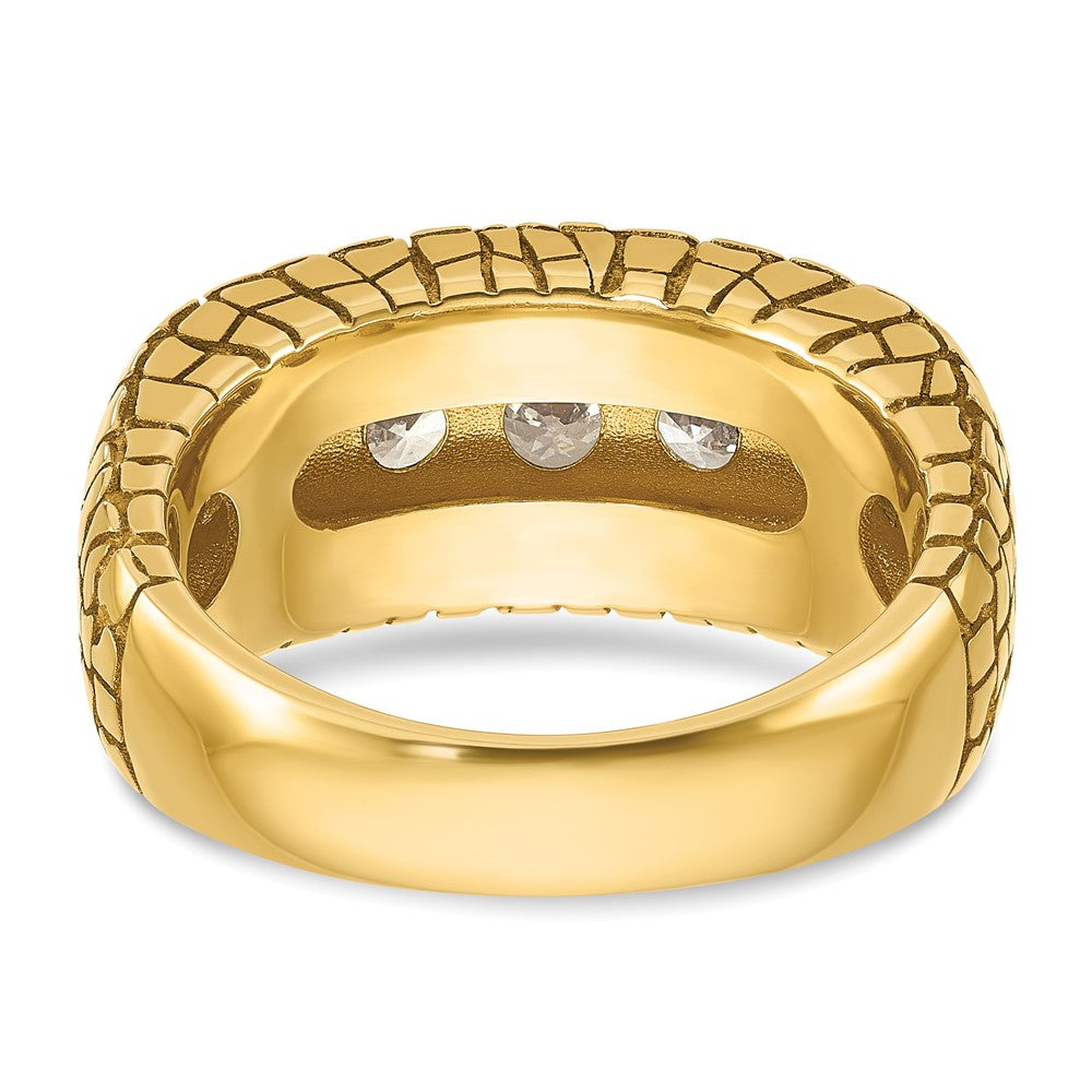 IBGoodman 14k 2 carat Lab Grown Diamond VS/SI+ G+ Complete Men's Nugget Ring (10.78 grams)