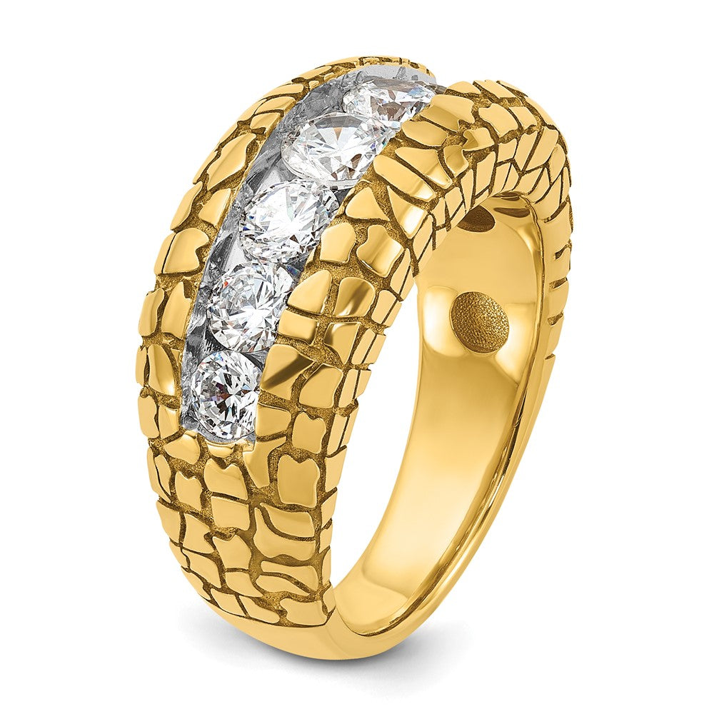 IBGoodman 14k 2 carat Lab Grown Diamond VS/SI+ G+ Complete Men's Nugget Ring (10.78 grams)