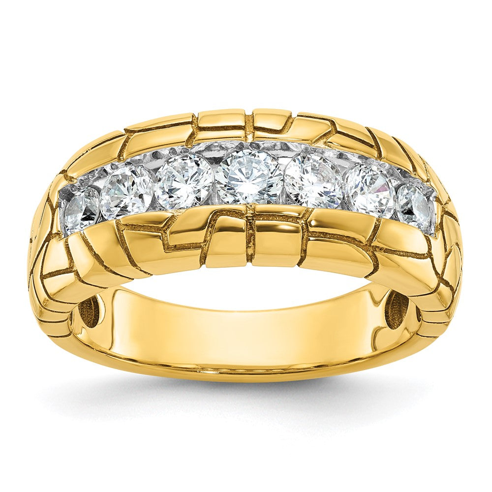 IBGoodman 14k 1 carat Lab Grown Diamond VS/SI+ G+ Complete Men's Nugget Ring (6.94 grams)