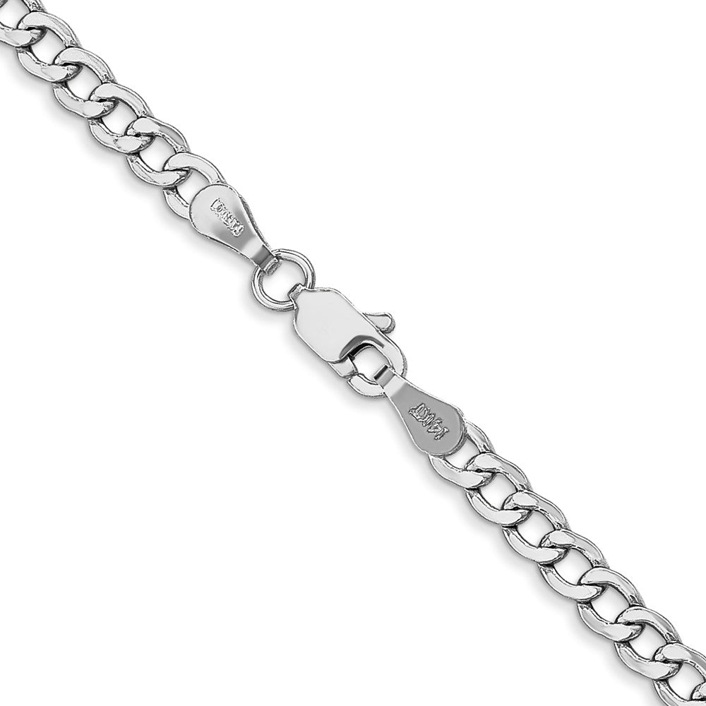 14k WG 3.35mm Semi-Solid Curb Chain (3.14 grams)
