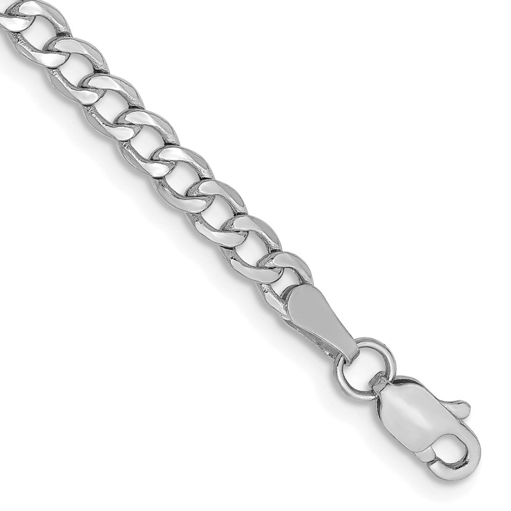 14k WG 3.35mm Semi-Solid Curb Chain Bracelet (1.68 grams)