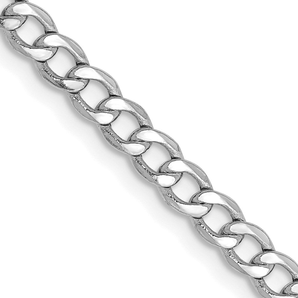 14k WG 3.35mm Semi-Solid Curb Chain (3.14 grams)