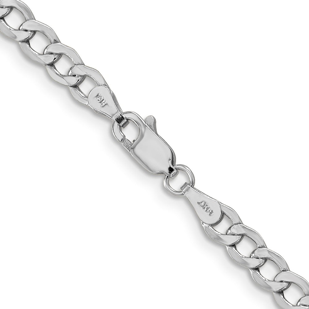 14k WG 4.3mm Semi-Solid Curb Chain (4.47 grams)