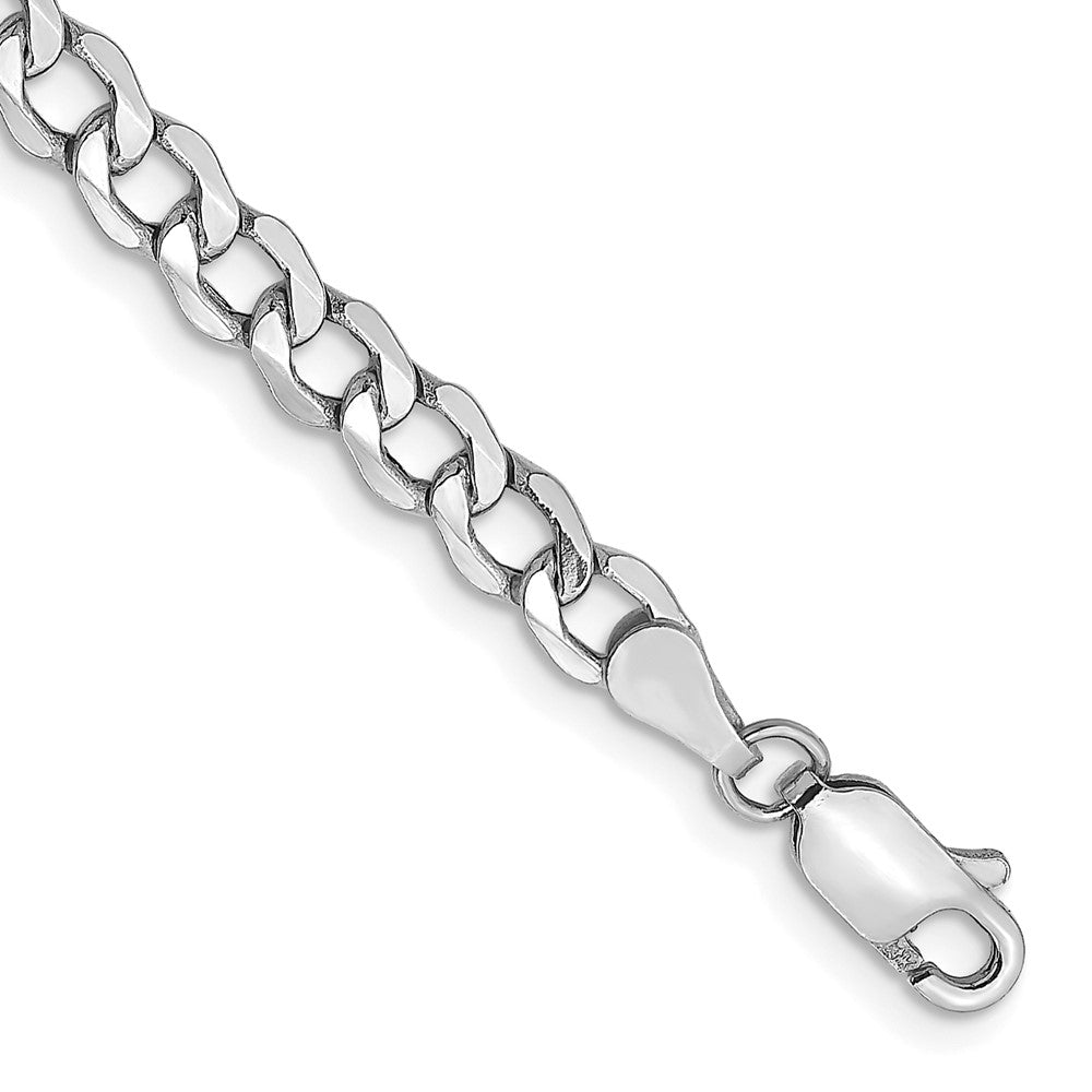 14k WG 4.3mm Semi-Solid Curb Chain Bracelet (2.27 grams)