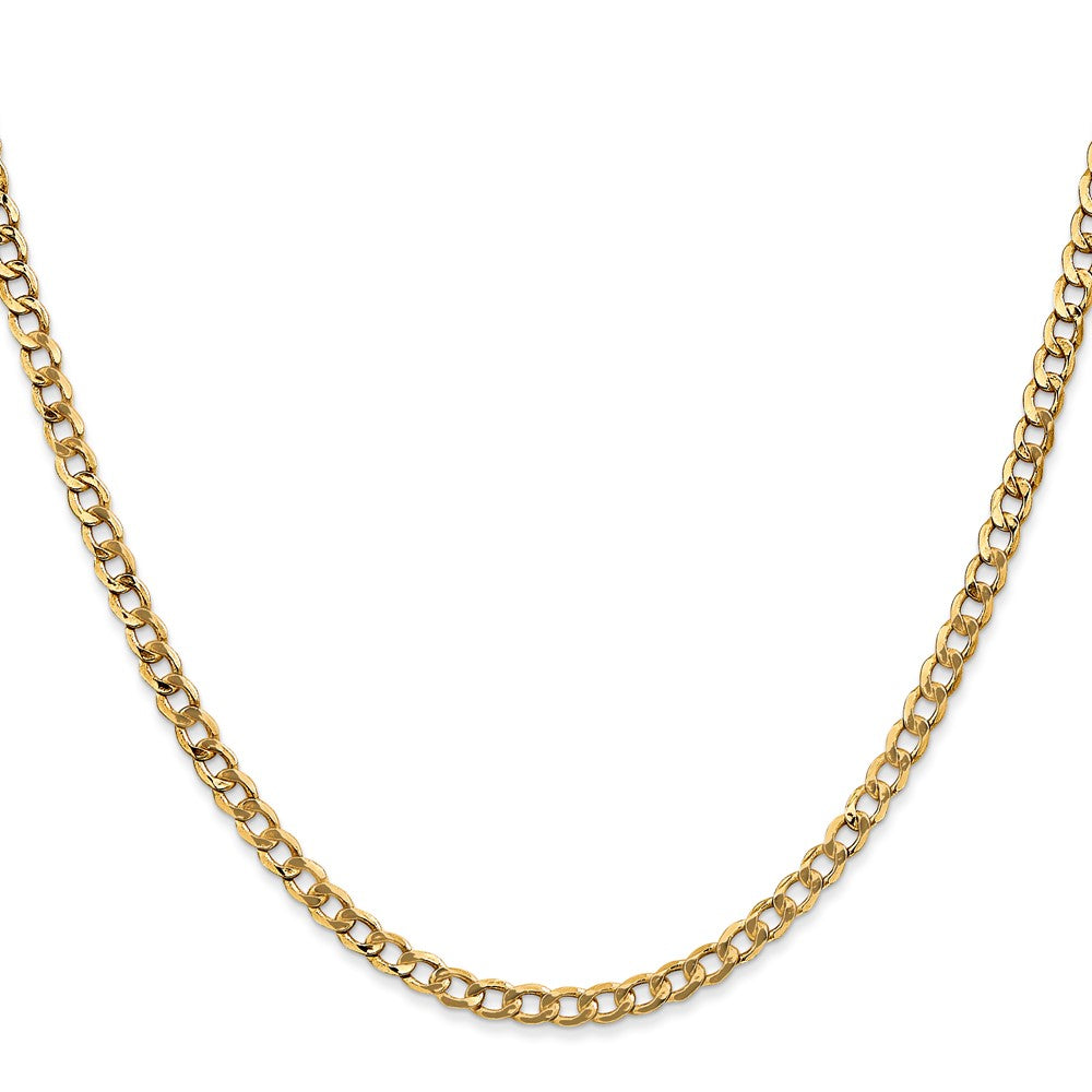 14k 3.35mm Semi-Solid Curb Chain (3.29 grams)