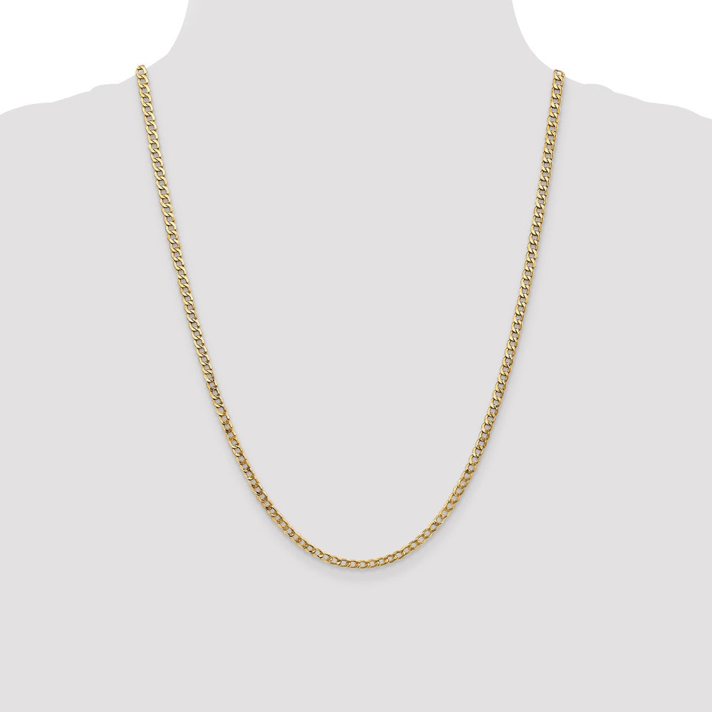 14k 3.35mm Semi-Solid Curb Chain (3.29 grams)