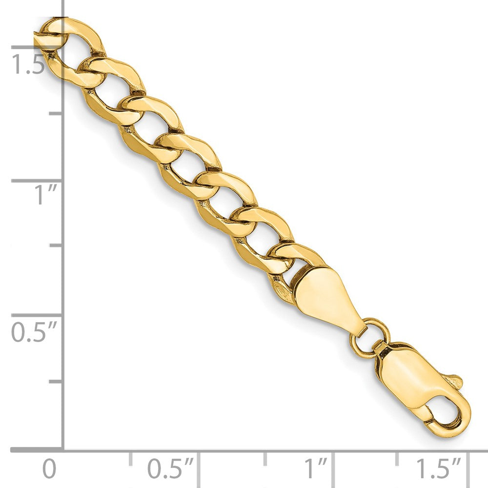 14k 5.25mm Semi-Solid Curb Chain Bracelet (3.47 grams)