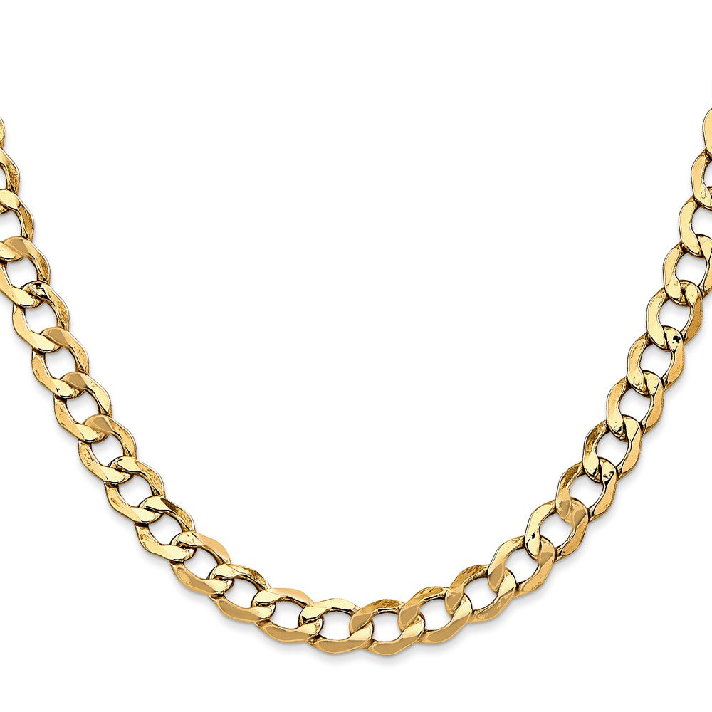 14k 6.5mm Semi-Solid Curb Chain (12.13 grams)