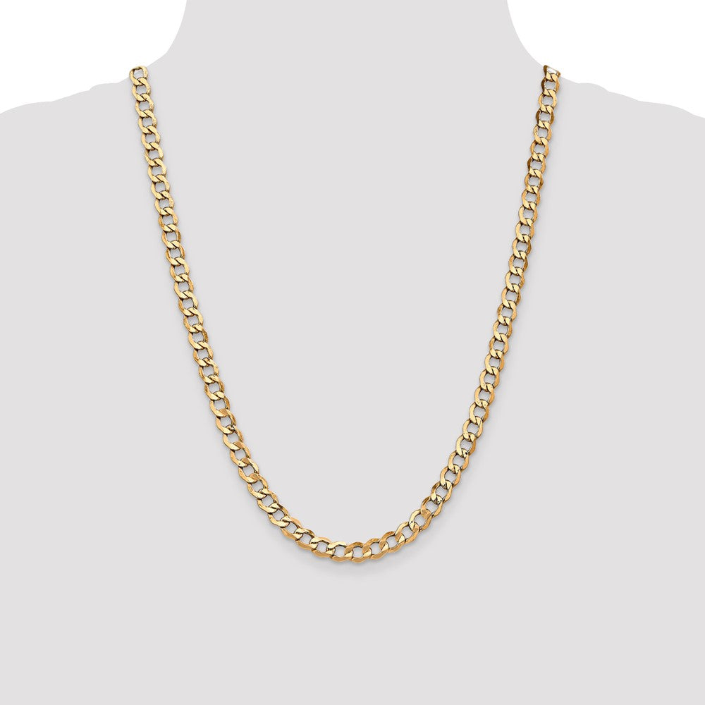 14k 6.5mm Semi-Solid Curb Chain (12.13 grams)
