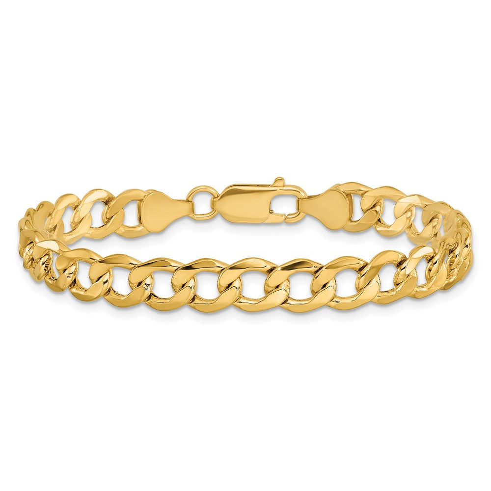 14k 7mm Semi-Solid Curb Chain Bracelet (5.98 grams)