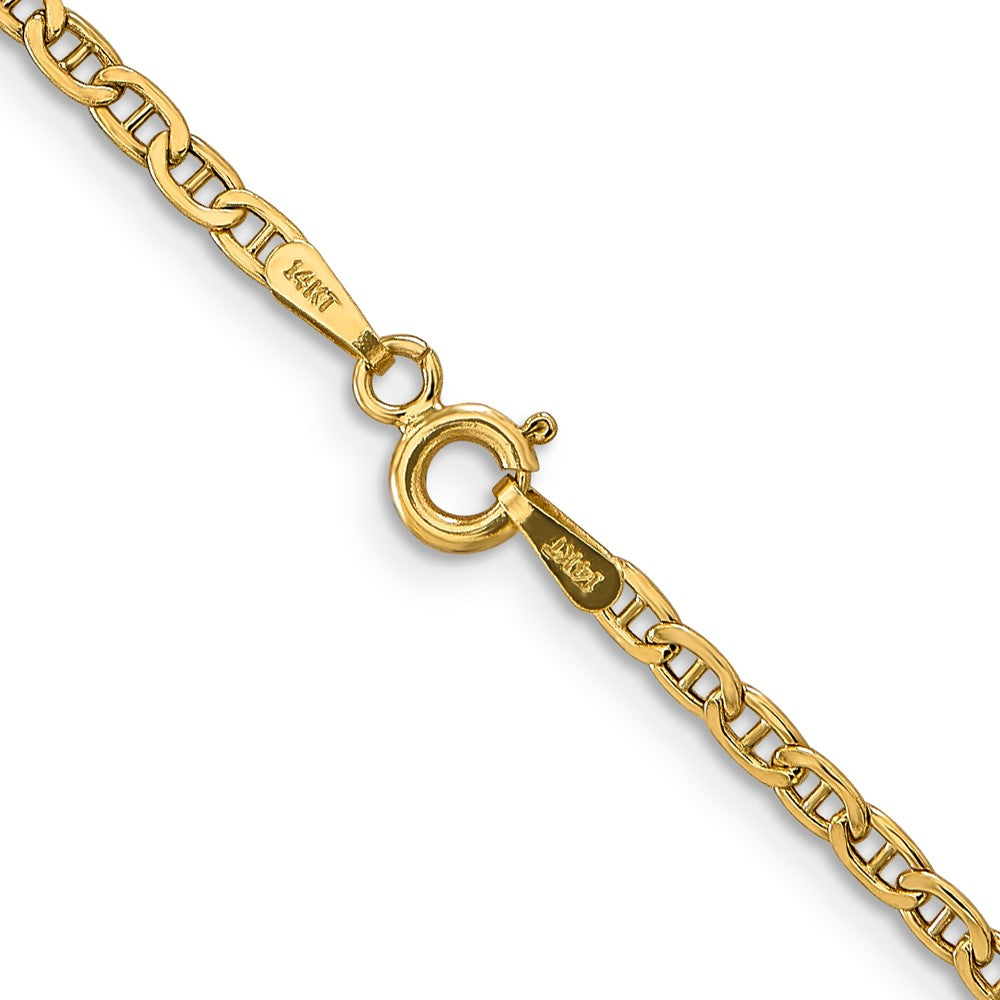 14k 2.4mm Semi-Solid Anchor Chain (2.33 grams)