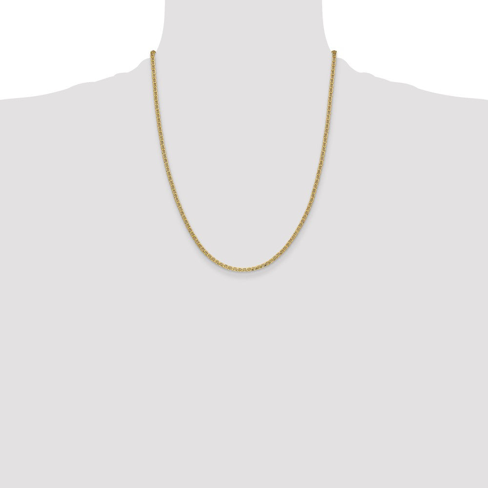 14k 2.4mm Semi-Solid Anchor Chain (2.33 grams)