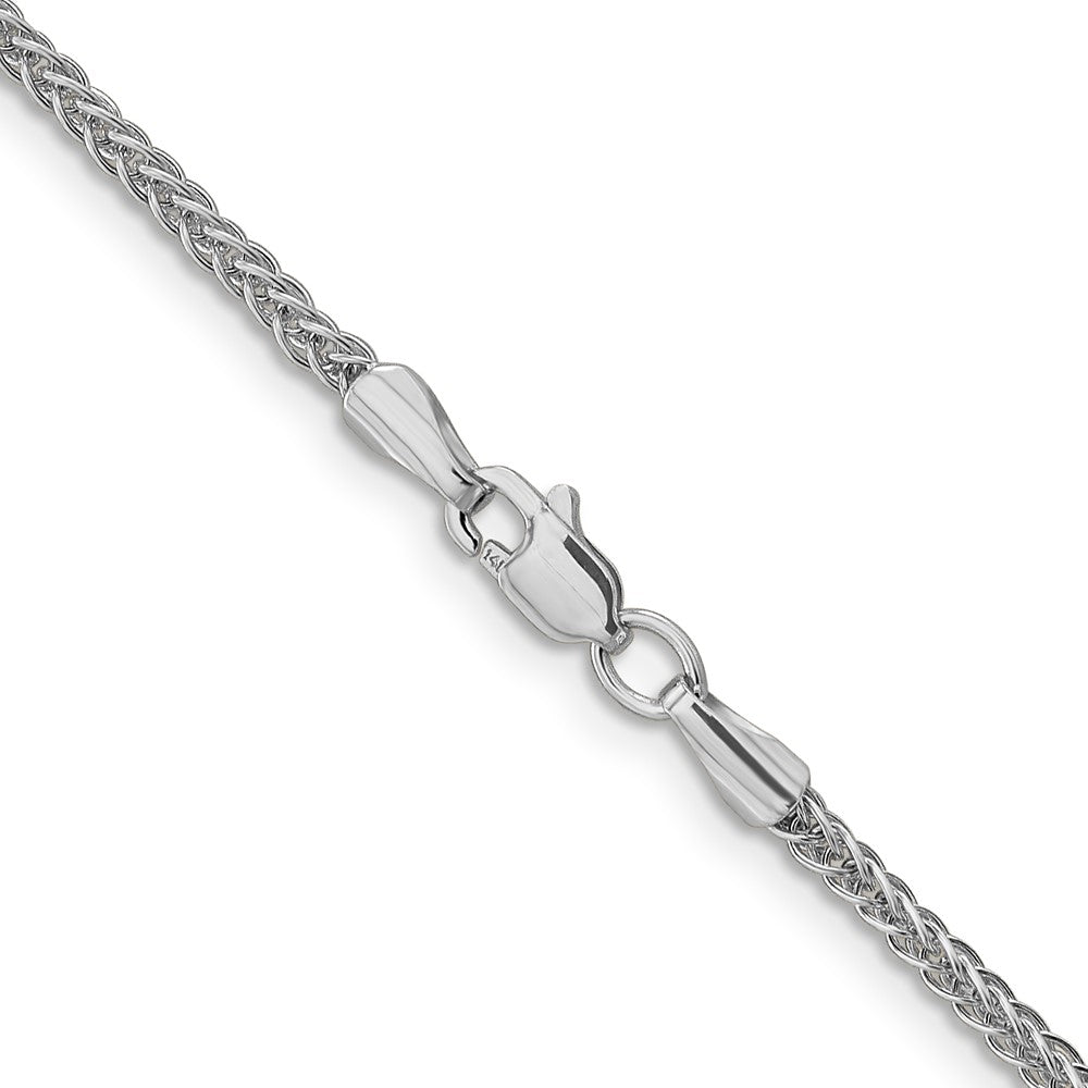 14k WG 2mm Semi-solid 3-Wire Wheat Chain (2.60 grams)
