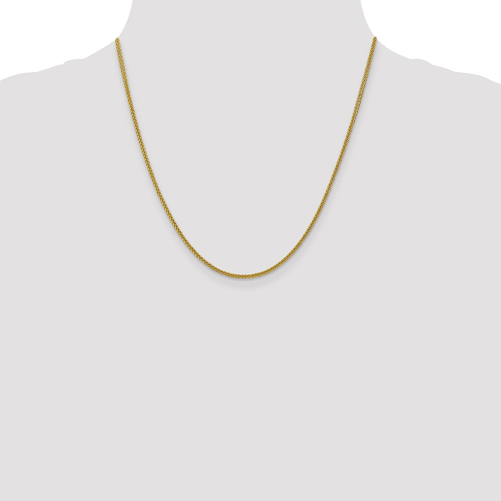 14k 2mm Semi-solid 3-Wire Wheat Chain (2.57 grams)