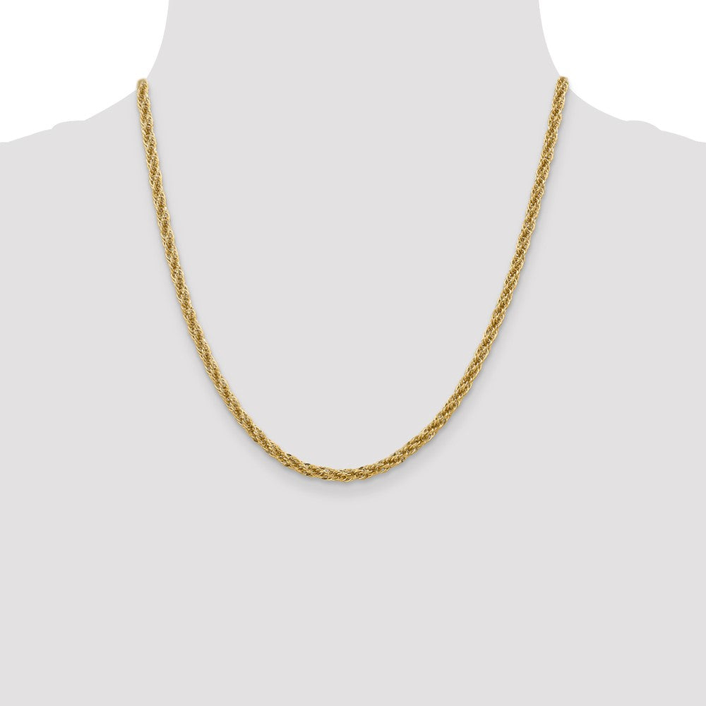 14k 3.3mm D/C Semi-Solid Chain (4.72 grams)