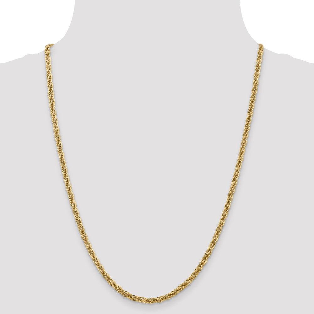 14k 3.3mm D/C Semi-Solid Chain (4.72 grams)