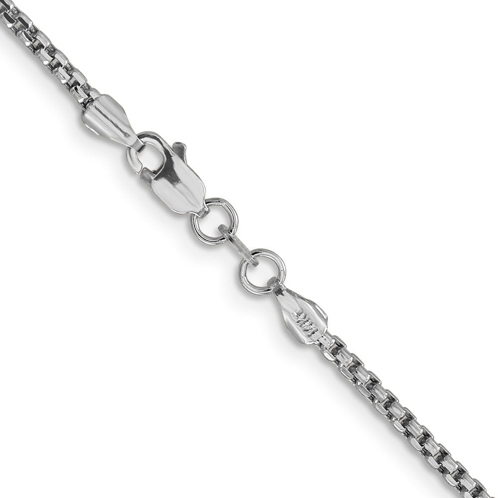 14k WG 1.75mm Semi-Solid Round Box Chain (3.03 grams)