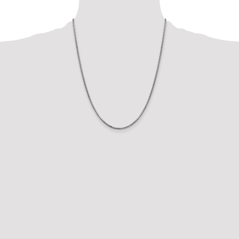 14k WG 1.75mm Semi-Solid Round Box Chain (3.03 grams)