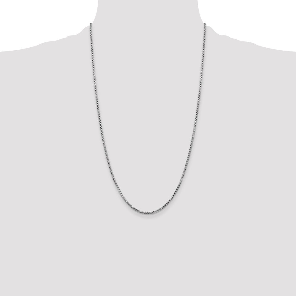 14k WG 1.75mm Semi-Solid Round Box Chain (3.03 grams)