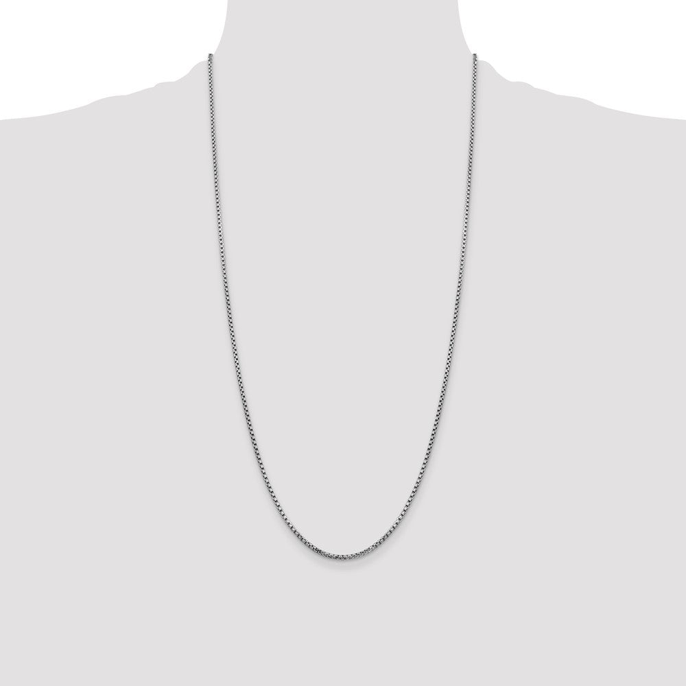 14k WG 1.75mm Semi-Solid Round Box Chain (3.03 grams)