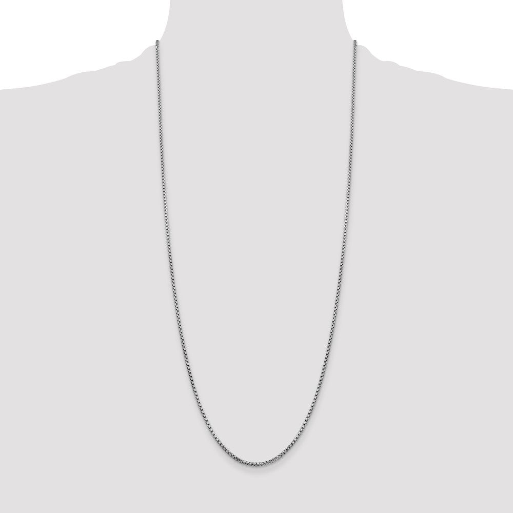 14k WG 1.75mm Semi-Solid Round Box Chain (3.03 grams)