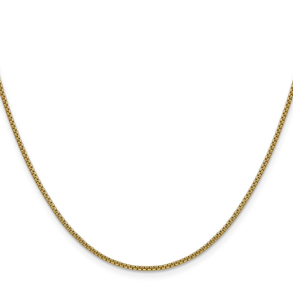 14k 1.5mm Semi-Solid Round Box Chain (2.34 grams)