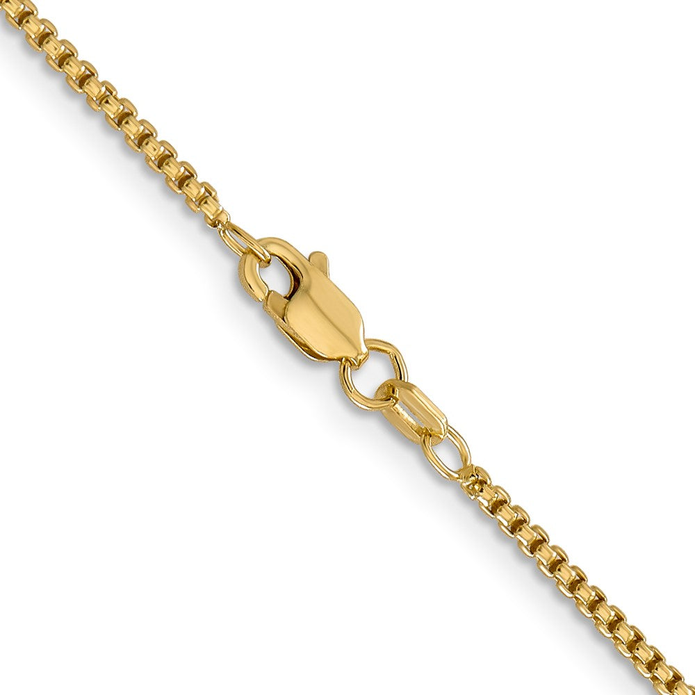 14k 1.5mm Semi-Solid Round Box Chain (2.34 grams)