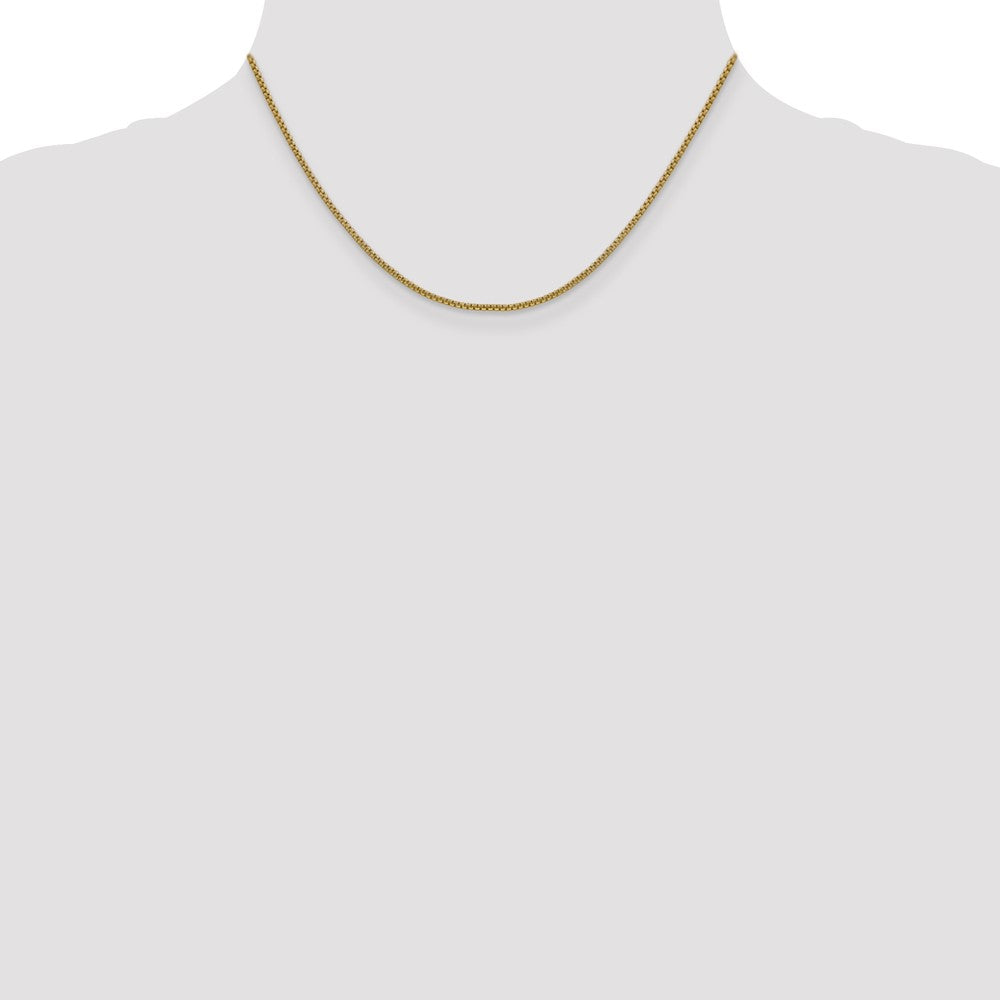 14k 1.5mm Semi-Solid Round Box Chain (2.34 grams)