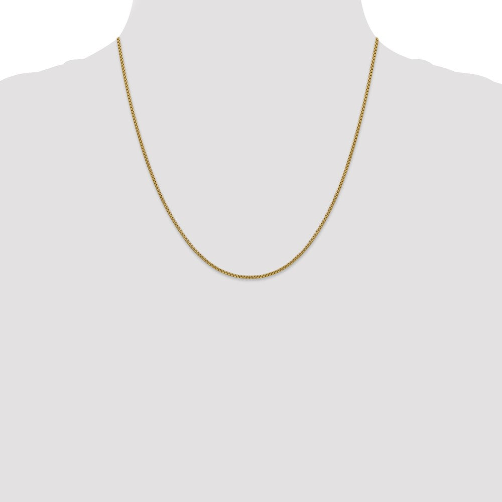 14k 1.5mm Semi-Solid Round Box Chain (2.34 grams)
