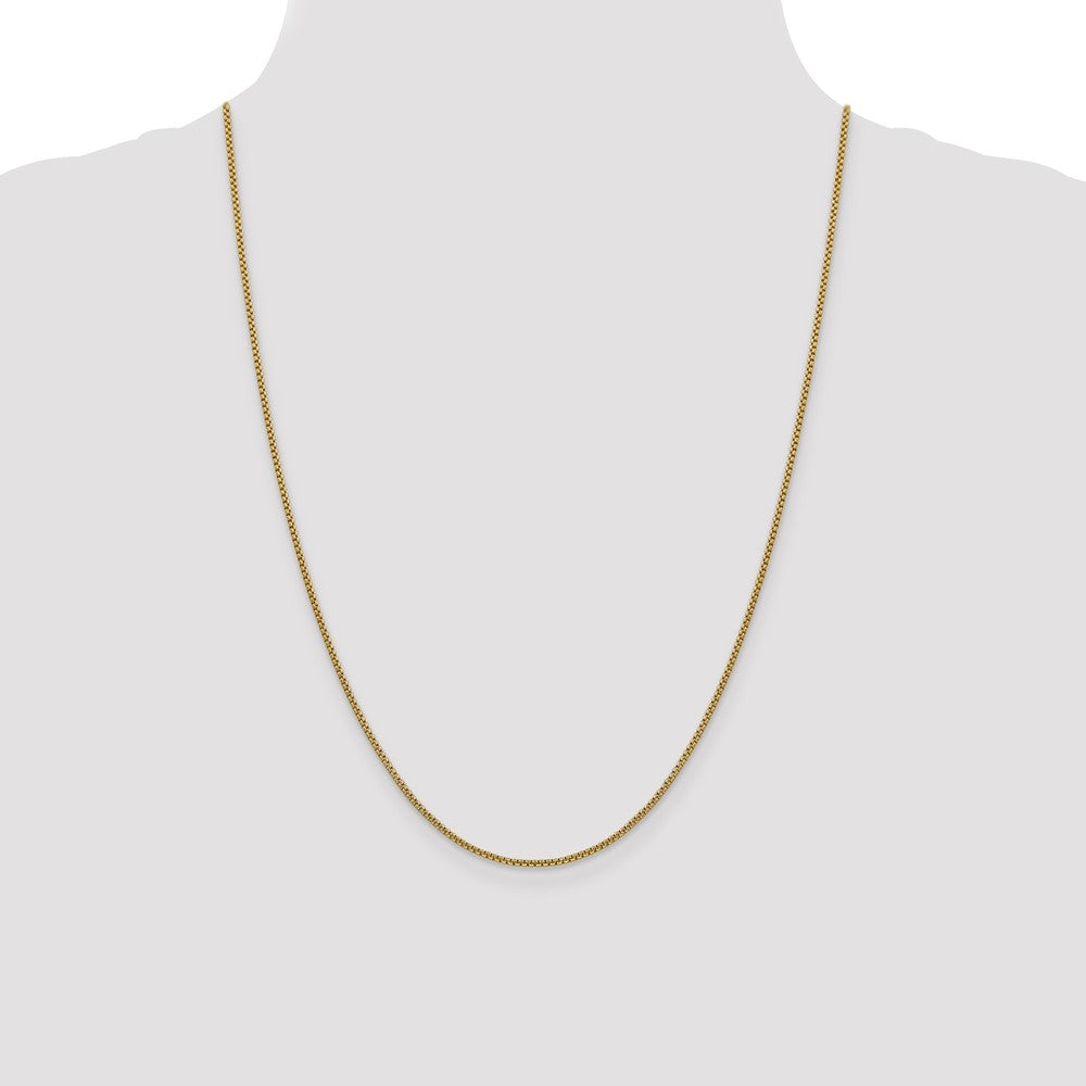 14k 1.5mm Semi-Solid Round Box Chain (2.34 grams)