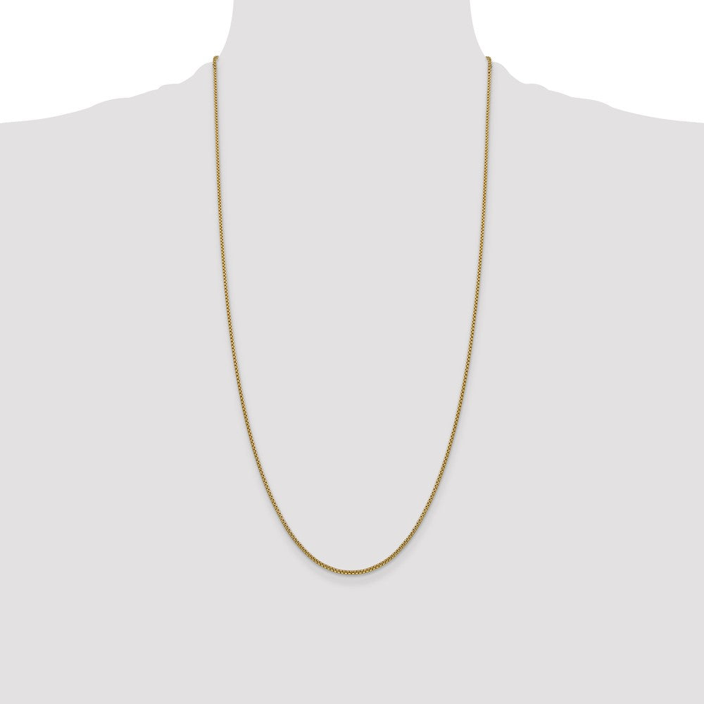 14k 1.5mm Semi-Solid Round Box Chain (2.34 grams)