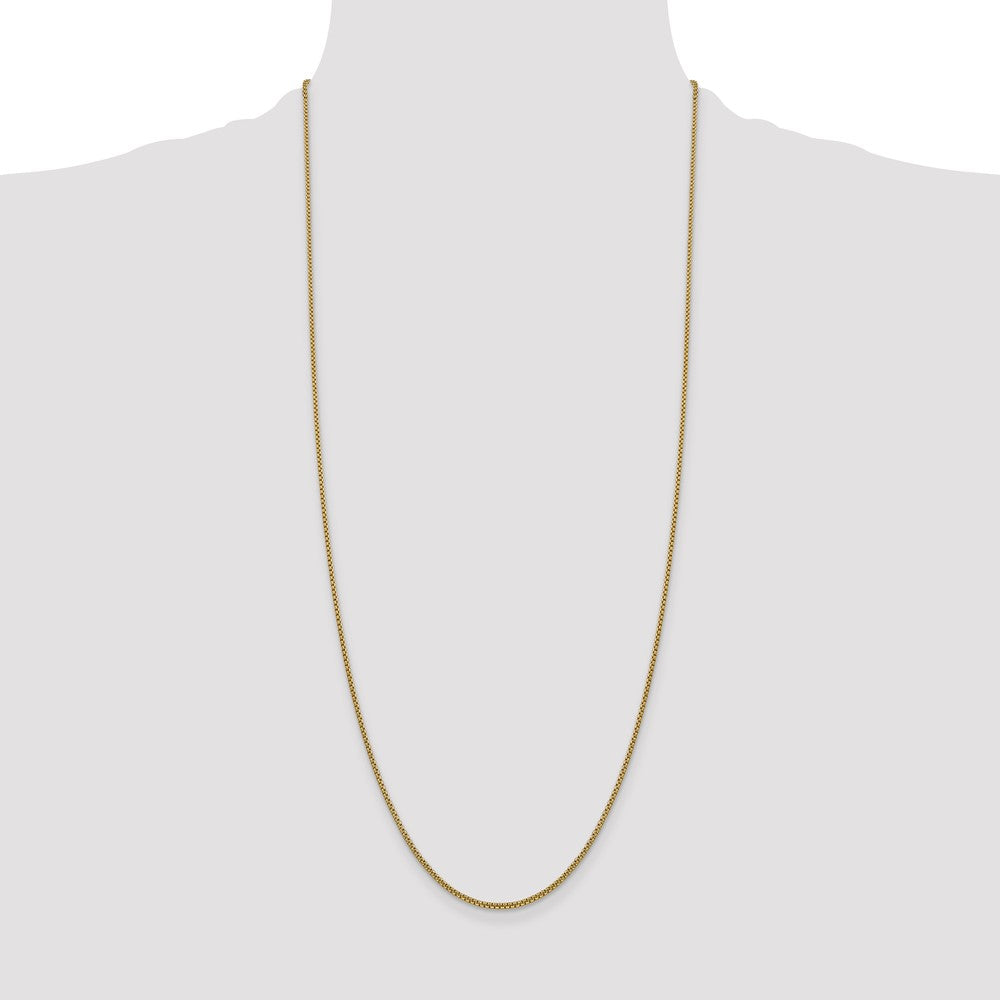 14k 1.5mm Semi-Solid Round Box Chain (2.34 grams)