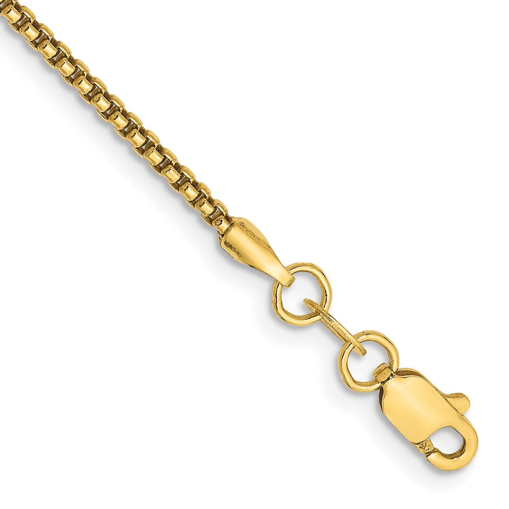 14k 1.5mm Semi-Solid Round Box Chain Bracelet (1.31 grams)