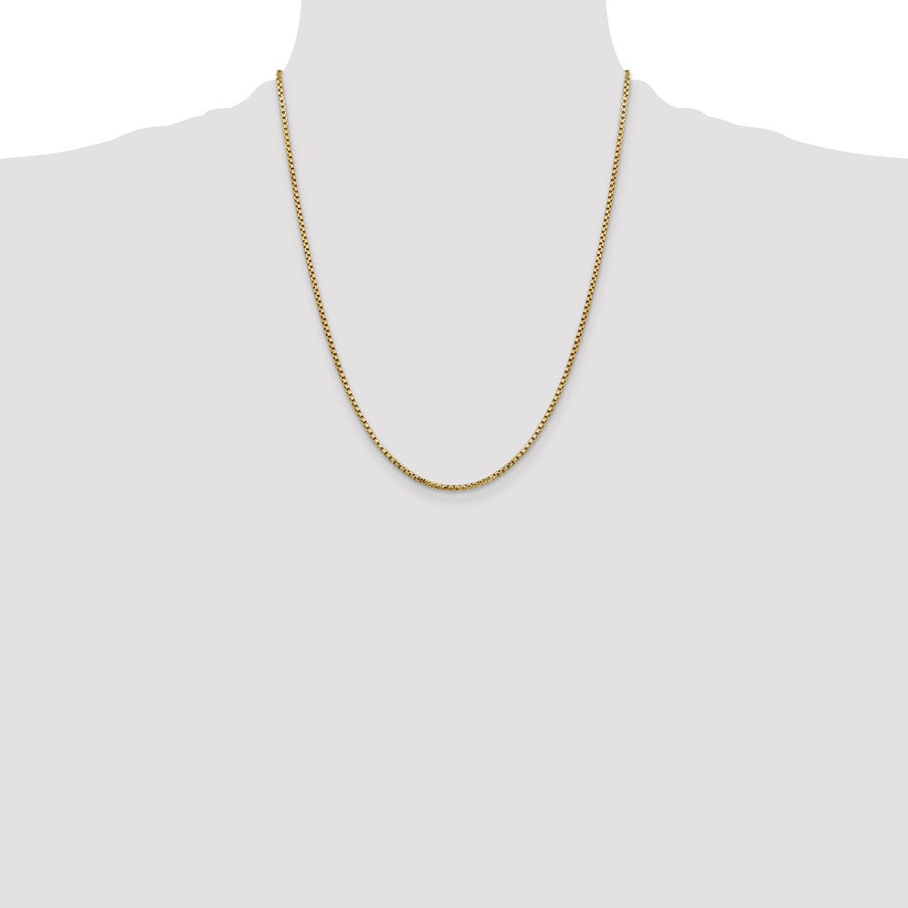 14k 1.75mm Semi-Solid Round Box Chain (3.09 grams)