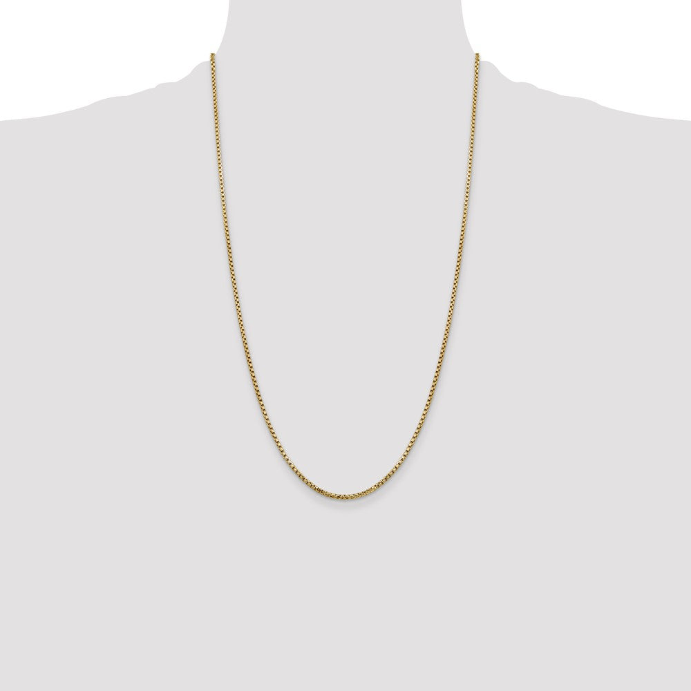 14k 1.75mm Semi-Solid Round Box Chain (3.09 grams)