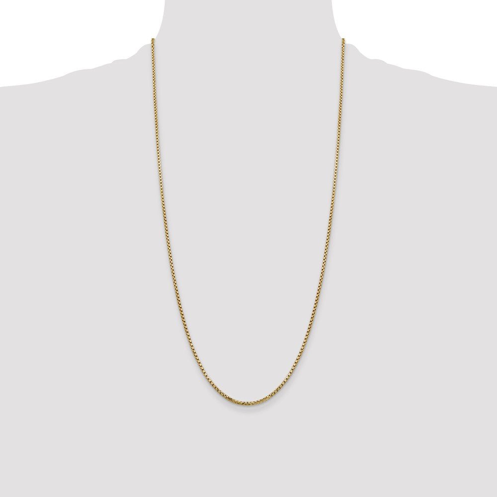 14k 1.75mm Semi-Solid Round Box Chain (3.09 grams)
