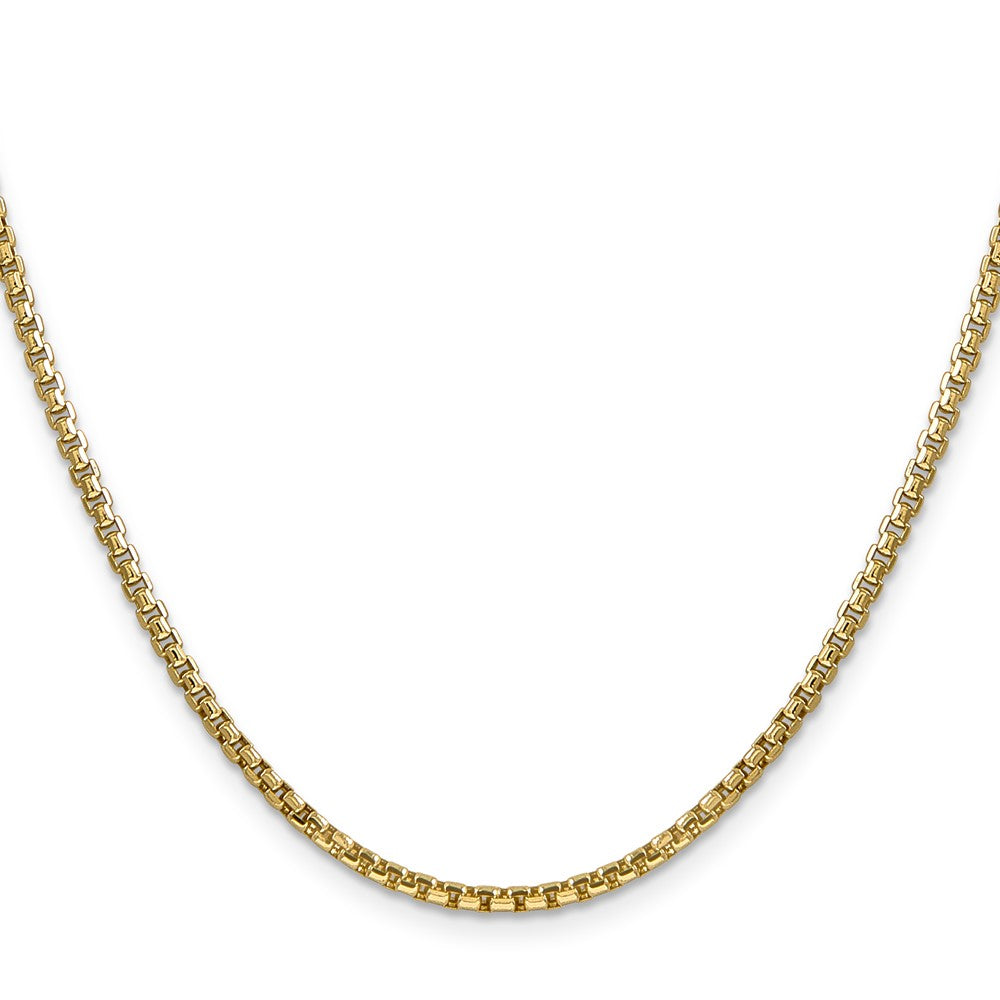 14k 2.45mm Semi-Solid Round Box Chain (5.70 grams)
