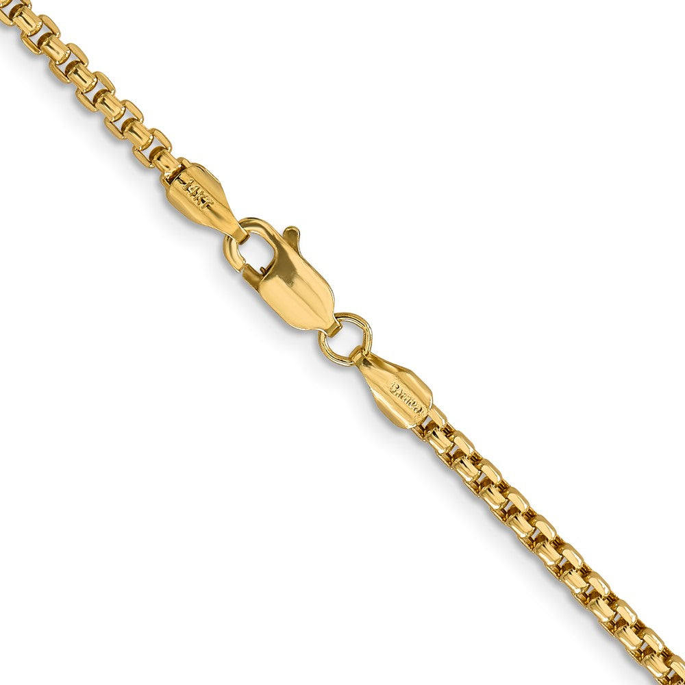 14k 2.45mm Semi-Solid Round Box Chain (5.70 grams)