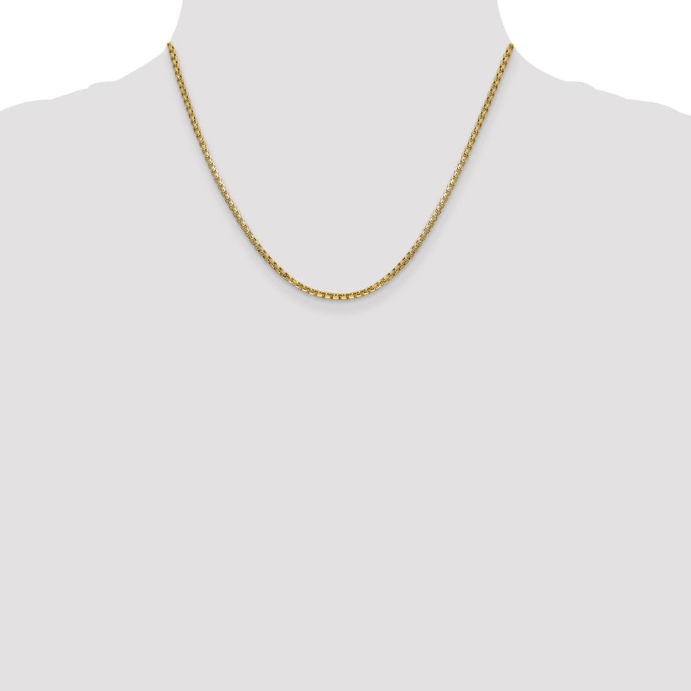 14k 2.45mm Semi-Solid Round Box Chain (5.70 grams)