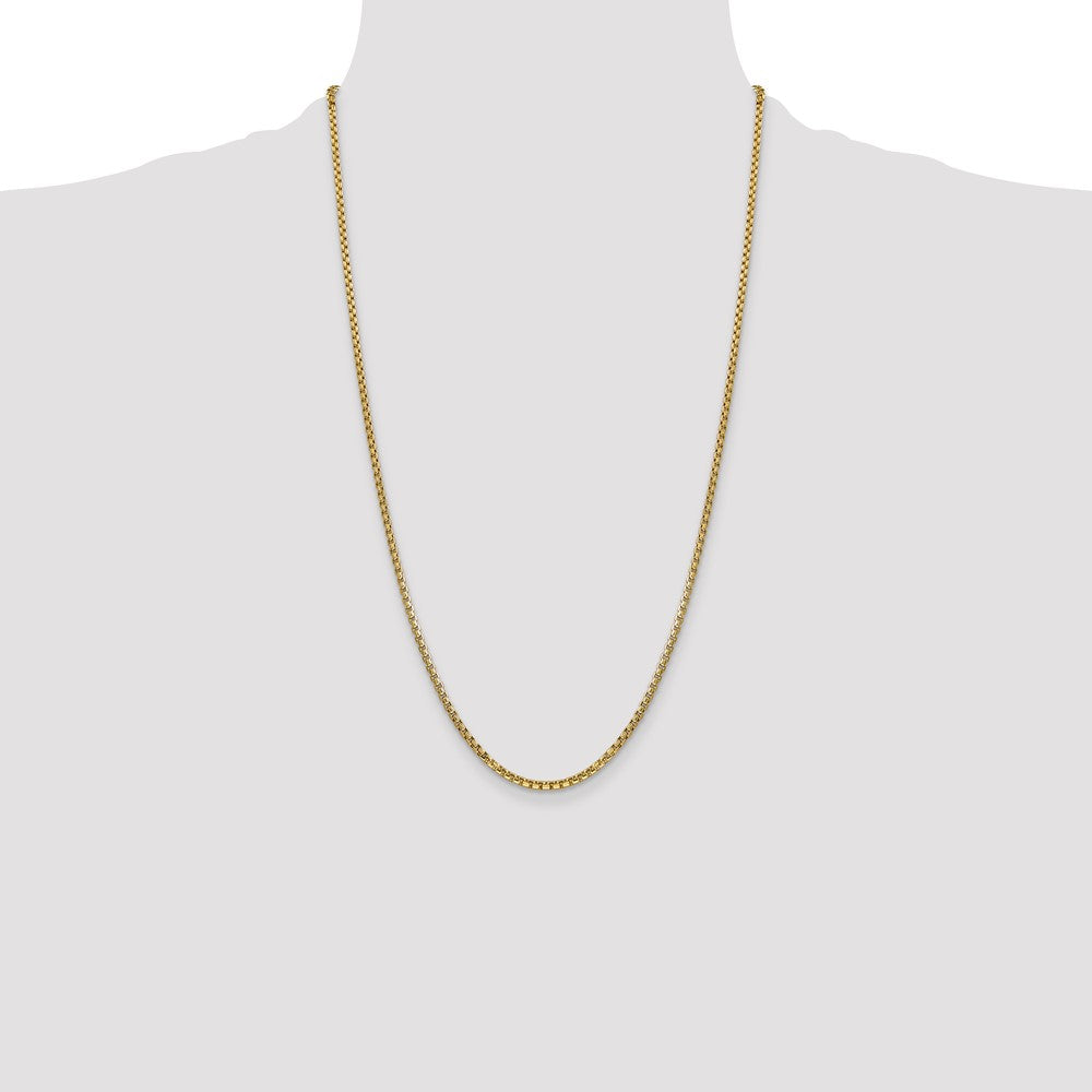 14k 2.45mm Semi-Solid Round Box Chain (5.70 grams)