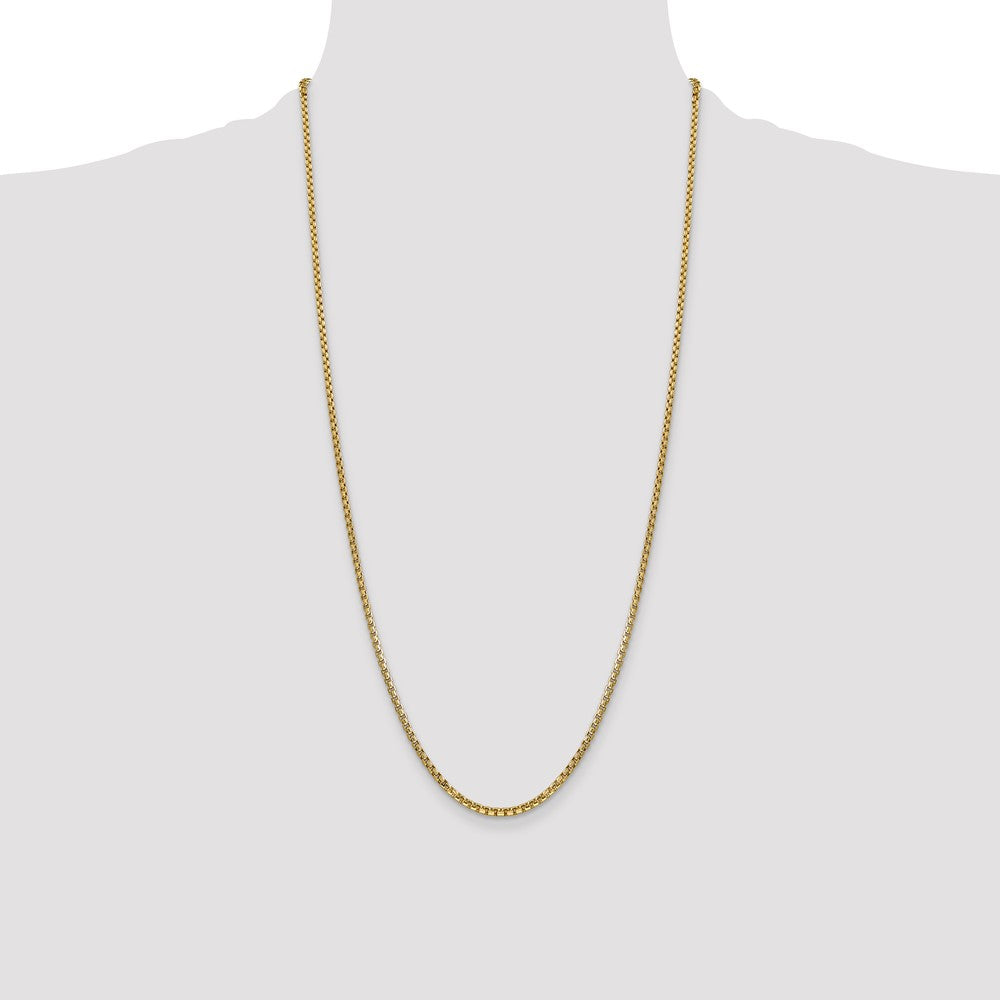 14k 2.45mm Semi-Solid Round Box Chain (5.70 grams)